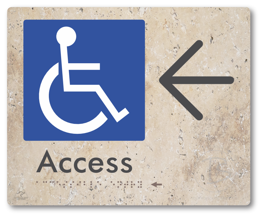 Accessible Entry with Large Directional Arrow