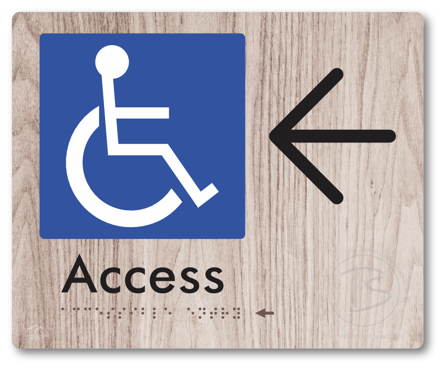 Accessible Entry with Large Directional Arrow