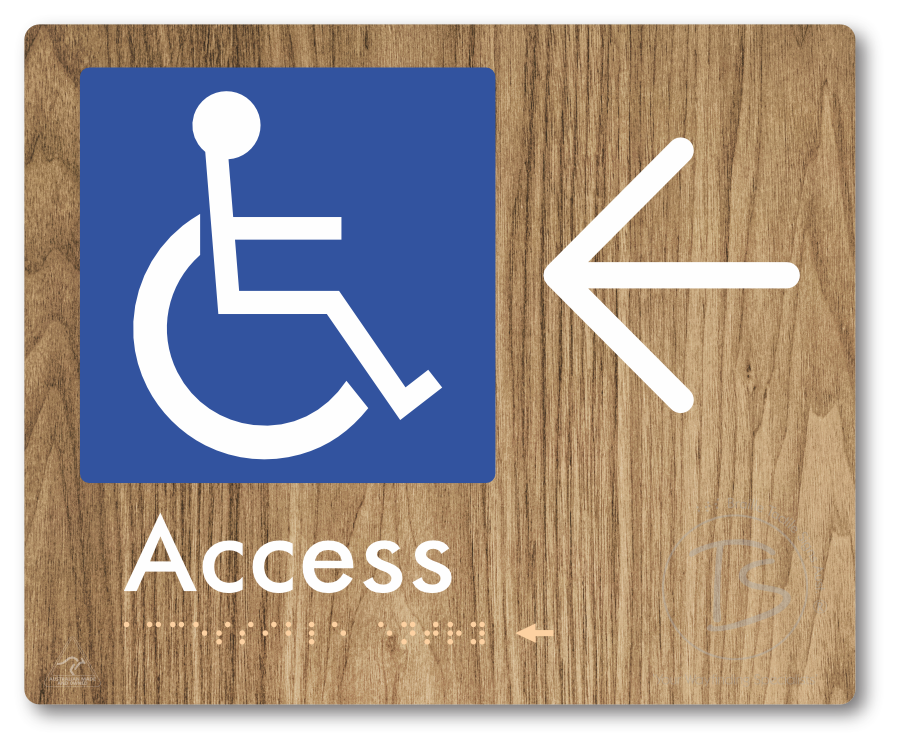 Accessible Entry with Large Directional Arrow