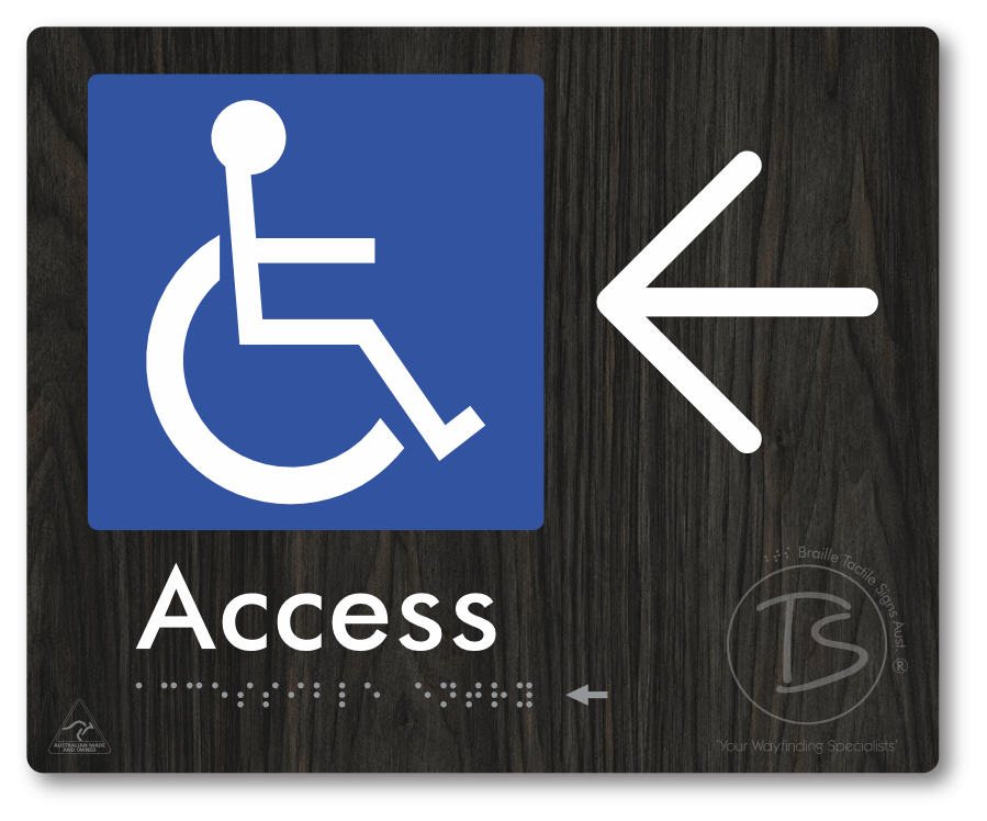 Accessible Entry with Large Directional Arrow