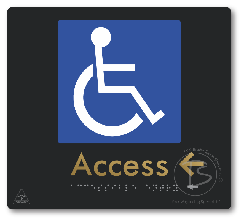 Accessible Entry with Small Directional Arrow