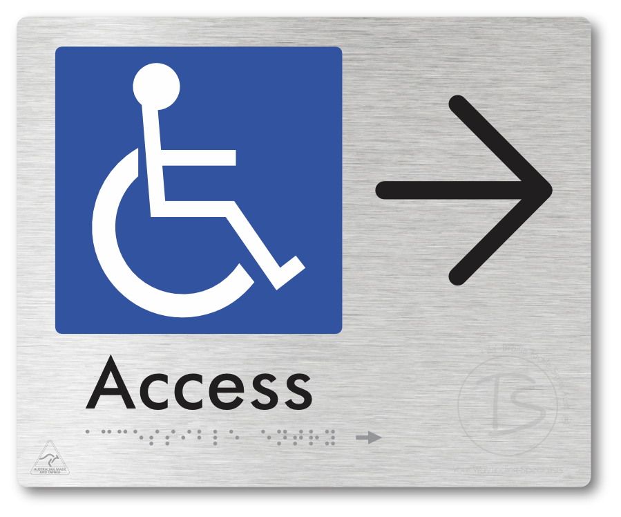 Accessible Entry with Large Directional Arrow
