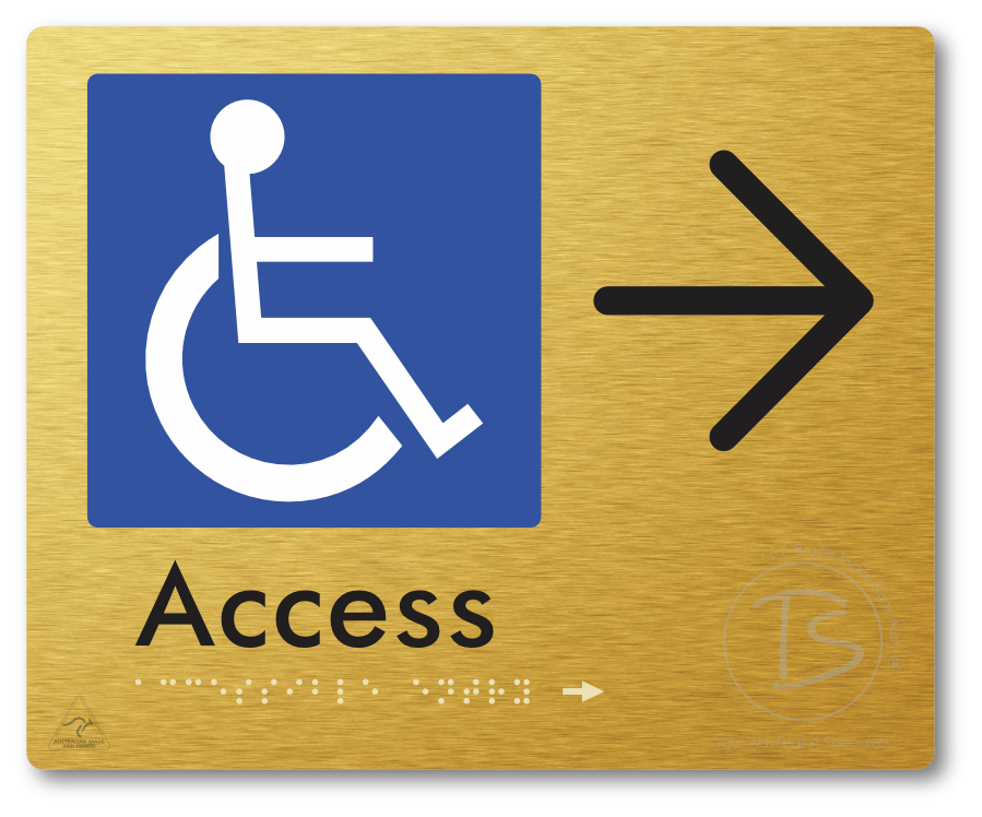 Accessible Entry with Large Directional Arrow