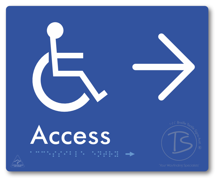 Accessible Entry with Large Directional Arrow