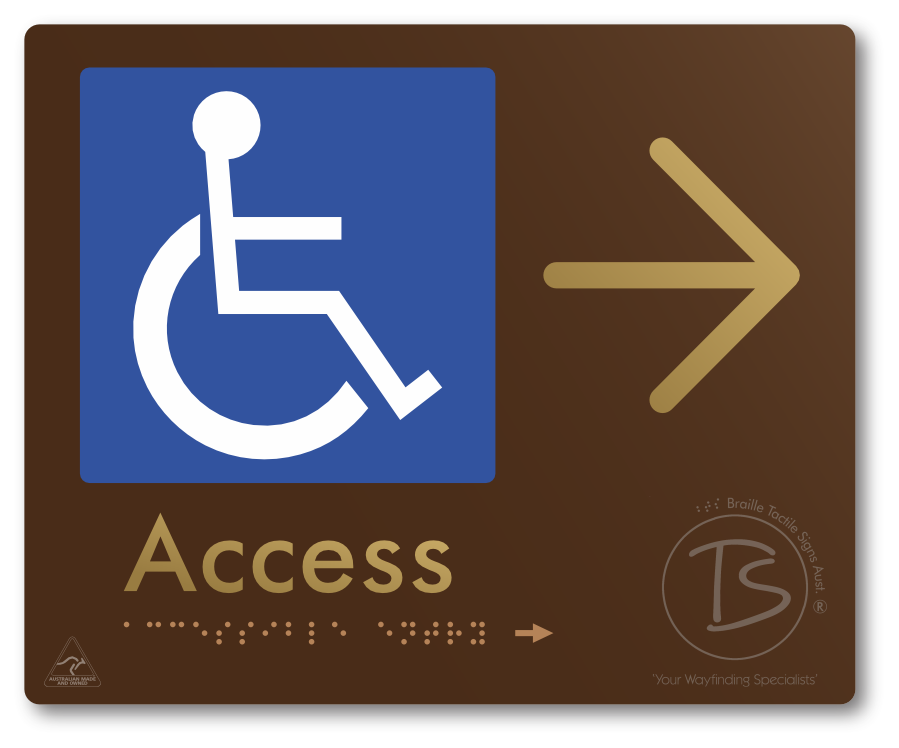 Accessible Entry with Large Directional Arrow