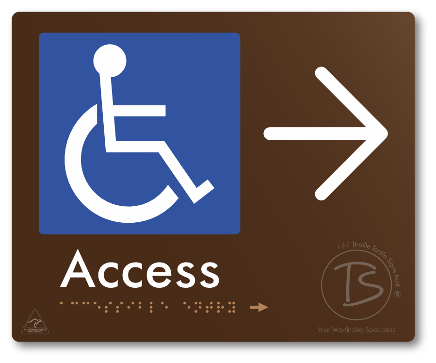 Accessible Entry with Large Directional Arrow