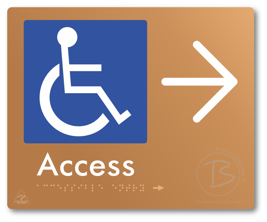 Accessible Entry with Large Directional Arrow