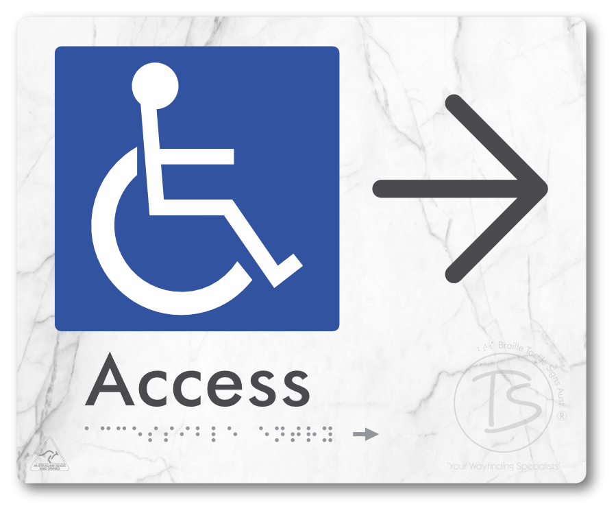 Accessible Entry with Large Directional Arrow