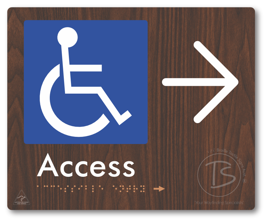 Accessible Entry with Large Directional Arrow