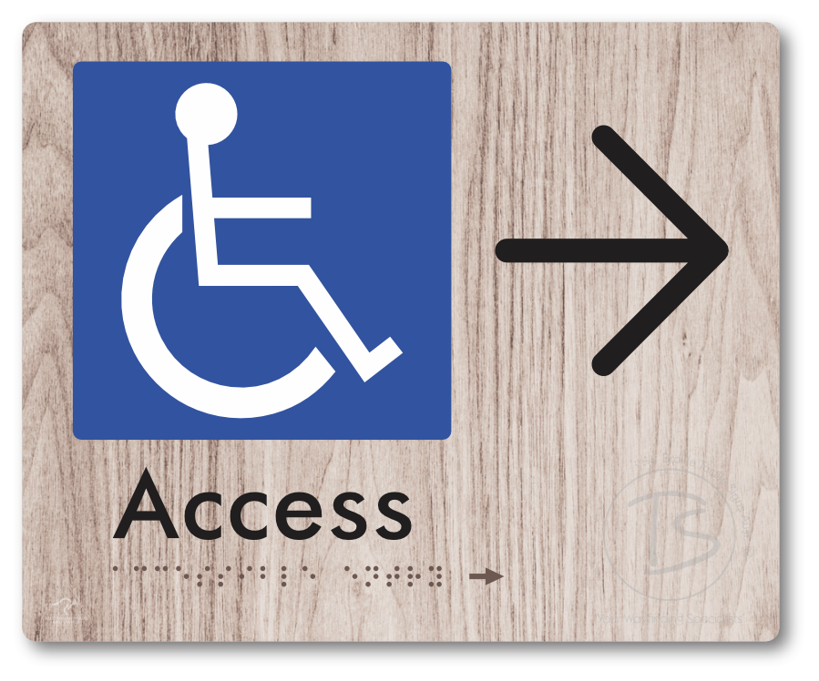 Accessible Entry with Large Directional Arrow