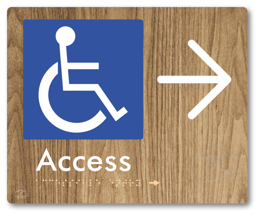 Accessible Entry with Large Directional Arrow