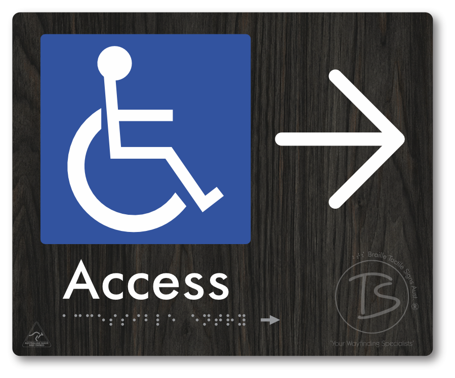 Accessible Entry with Large Directional Arrow