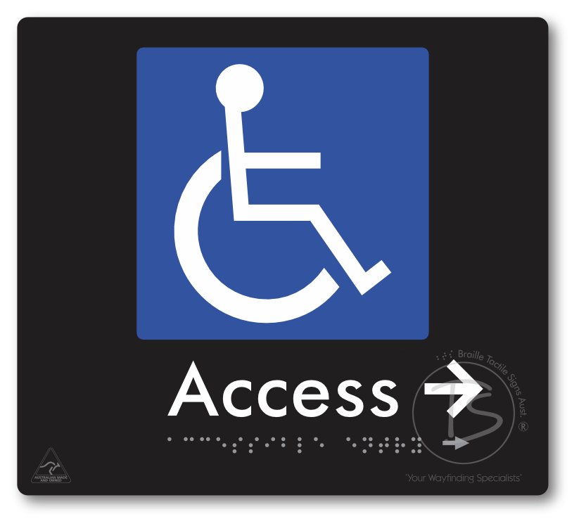 Accessible Entry with Small Directional Arrow