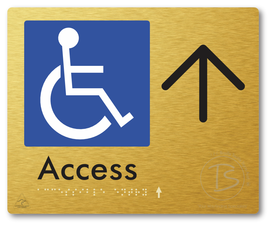 Accessible Entry with Large Directional Arrow