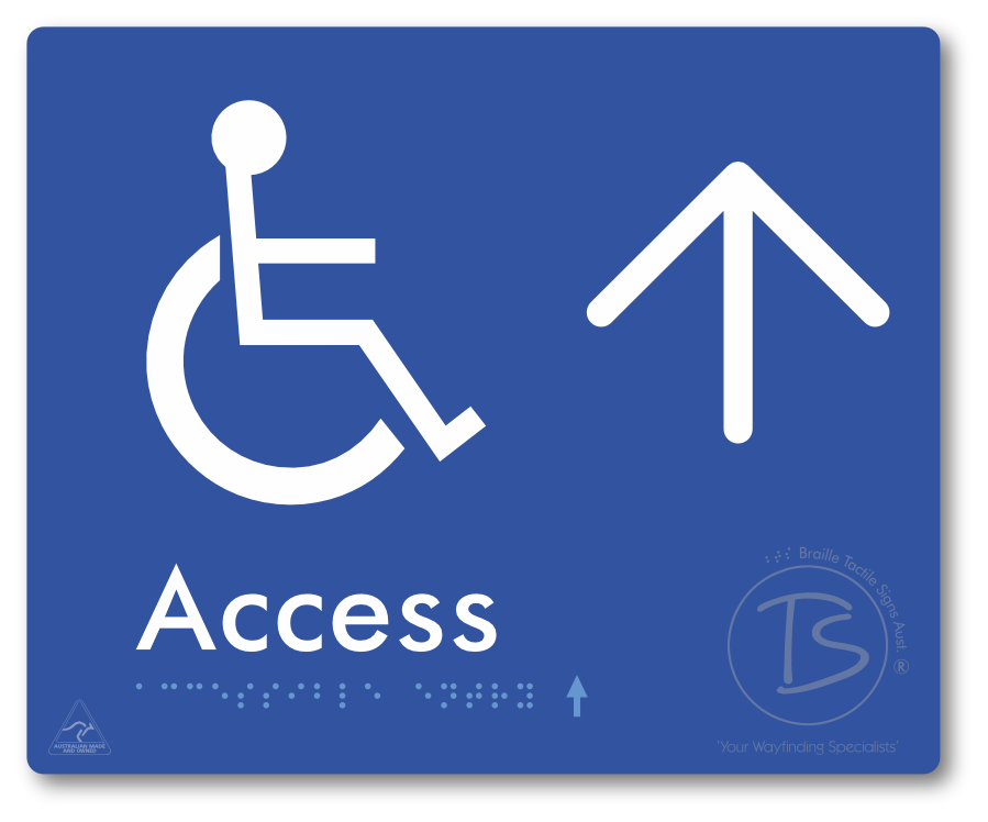 Accessible Entry with Large Directional Arrow