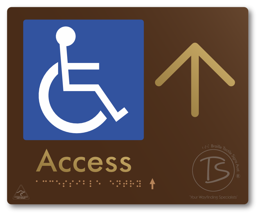 Accessible Entry with Large Directional Arrow
