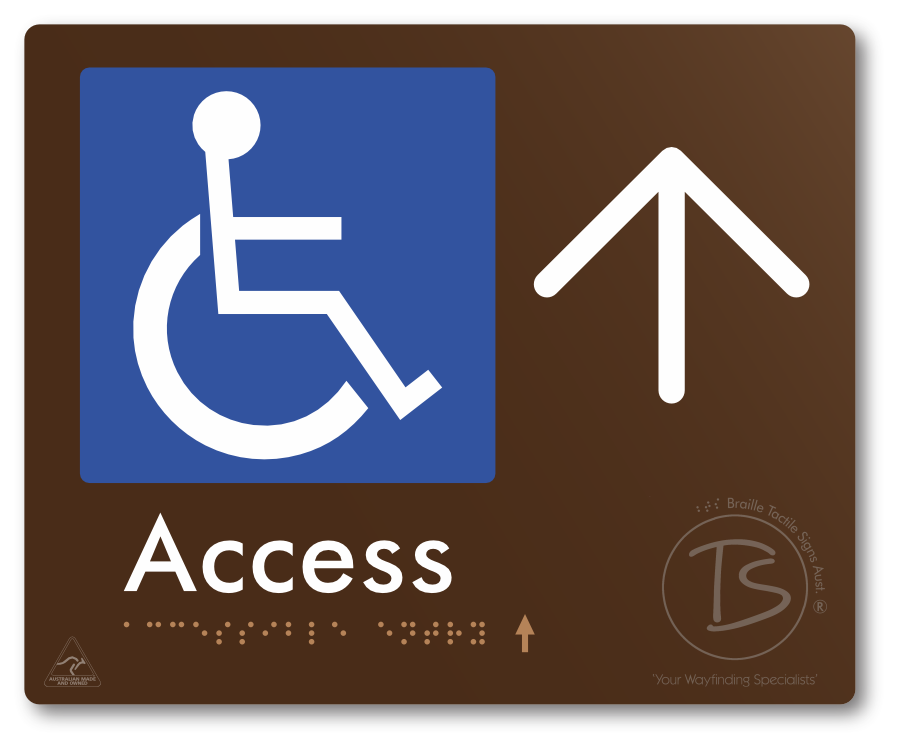 Accessible Entry with Large Directional Arrow