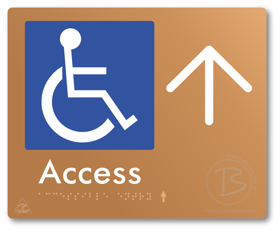 Accessible Entry with Large Directional Arrow