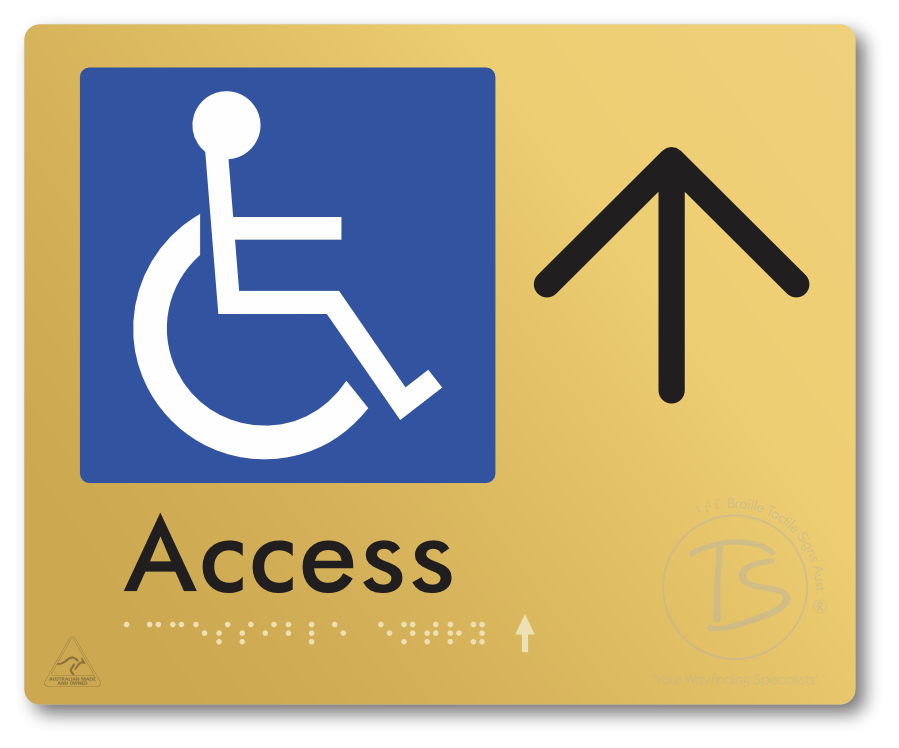 Accessible Entry with Large Directional Arrow
