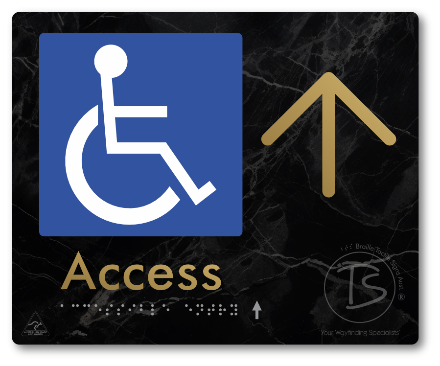 Accessible Entry with Large Directional Arrow