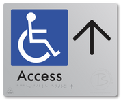Accessible Entry with Large Directional Arrow