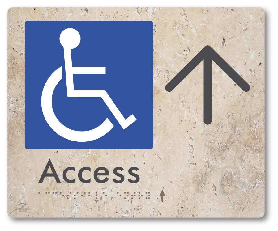 Accessible Entry with Large Directional Arrow