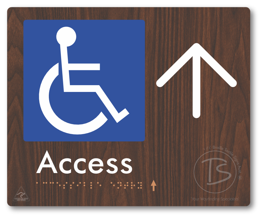 Accessible Entry with Large Directional Arrow