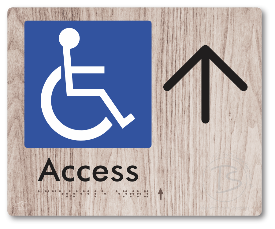 Accessible Entry with Large Directional Arrow