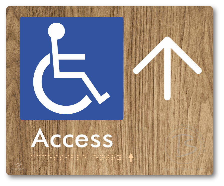 Accessible Entry with Large Directional Arrow