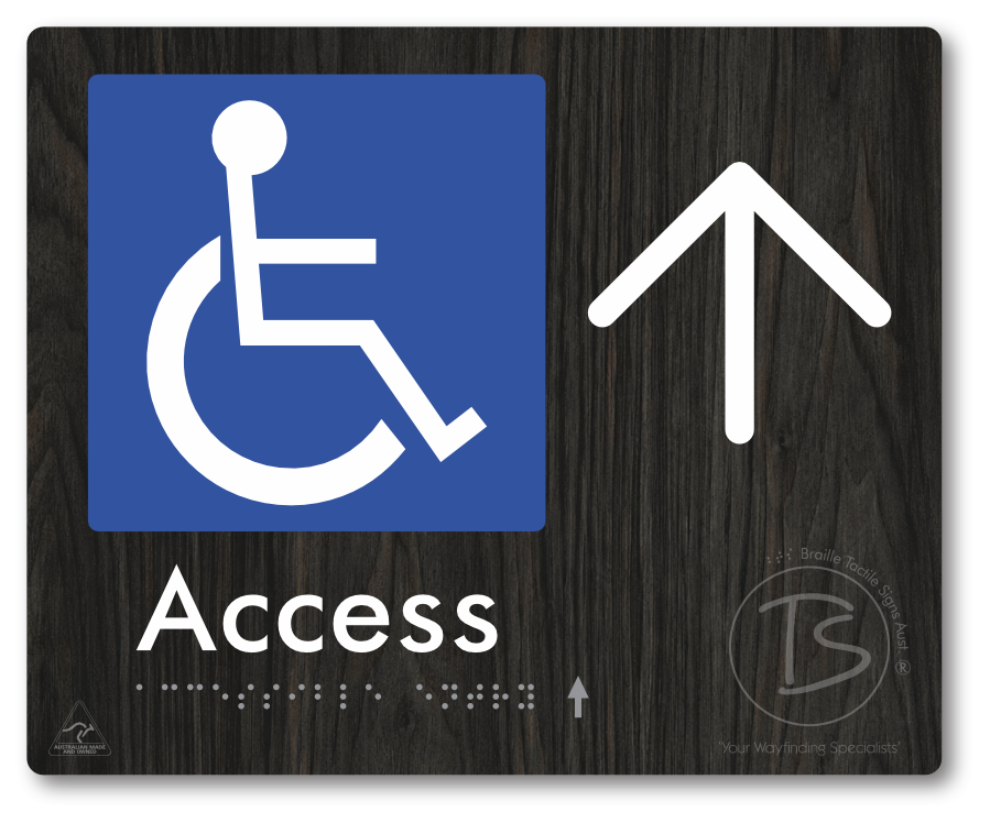 Accessible Entry with Large Directional Arrow