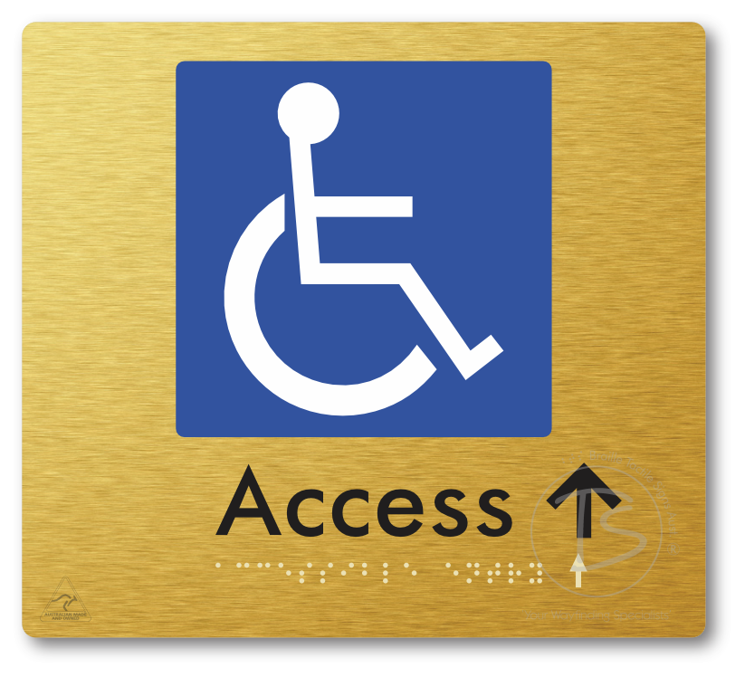 Accessible Entry with Small Directional Arrow