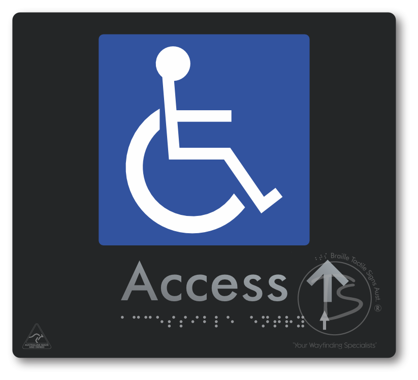 Accessible Entry with Small Directional Arrow