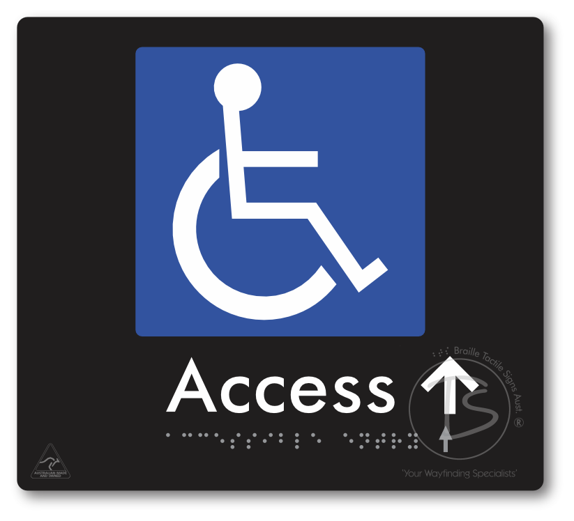 Accessible Entry with Small Directional Arrow