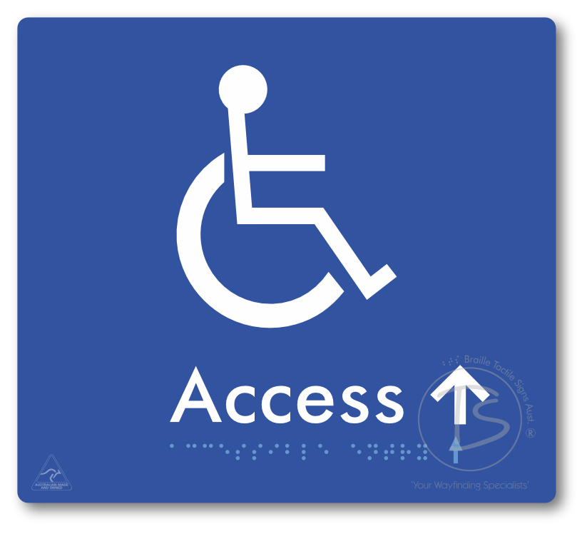 Accessible Entry with Small Directional Arrow