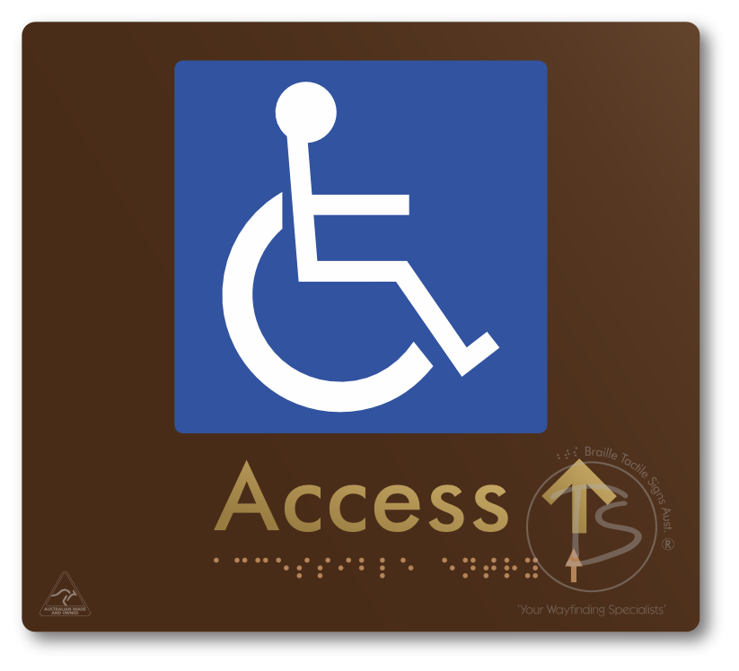 Accessible Entry with Small Directional Arrow