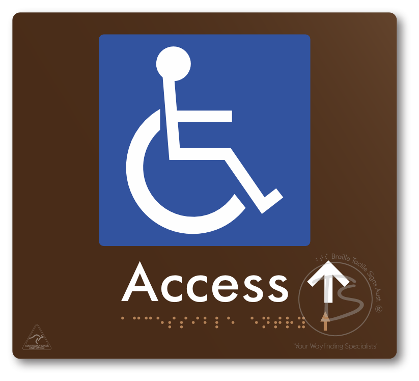 Accessible Entry with Small Directional Arrow