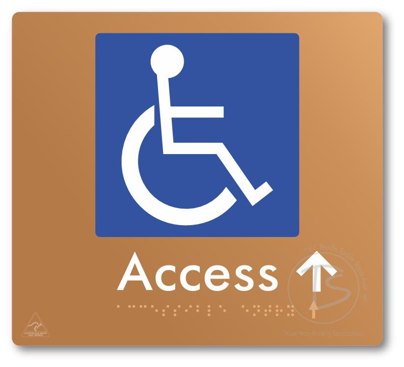 Accessible Entry with Small Directional Arrow