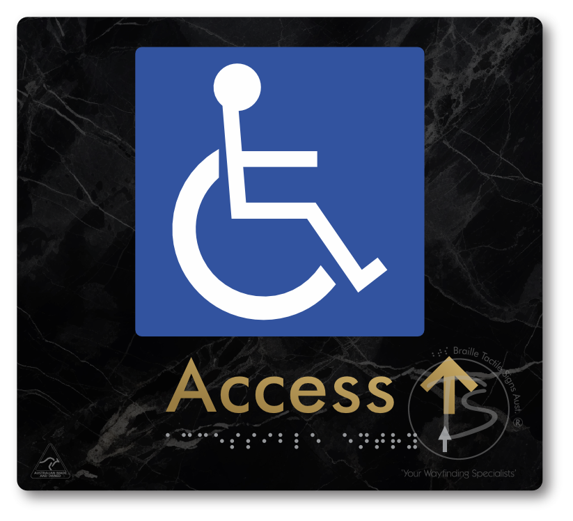 Accessible Entry with Small Directional Arrow