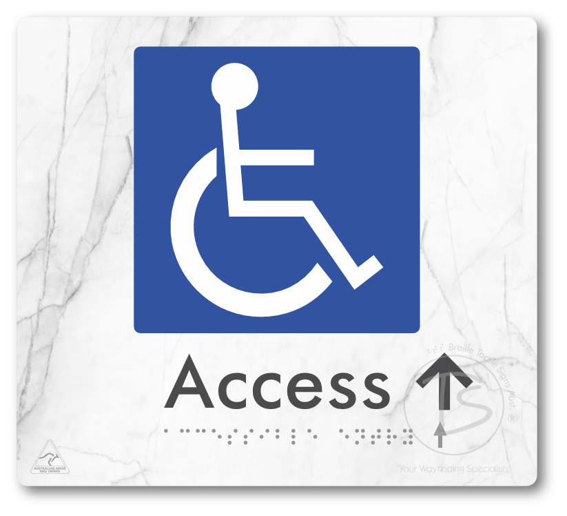 Accessible Entry with Small Directional Arrow