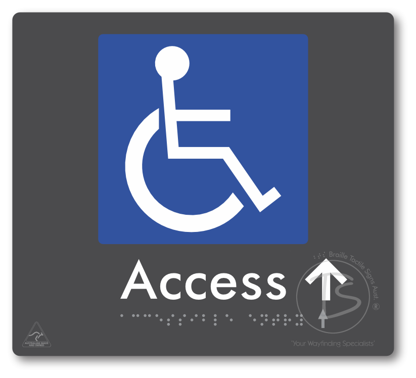 Accessible Entry with Small Directional Arrow