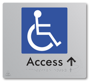Accessible Entry with Small Directional Arrow