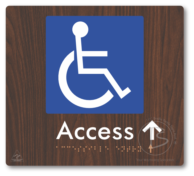 Accessible Entry with Small Directional Arrow