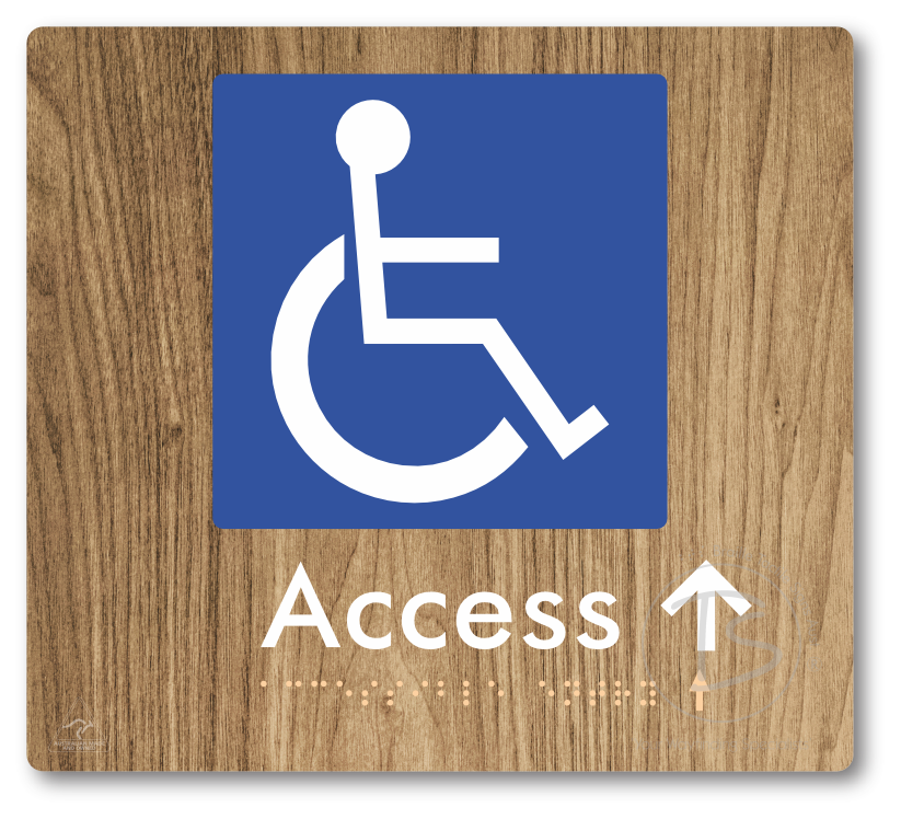 Accessible Entry with Small Directional Arrow
