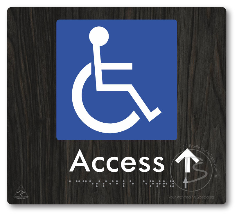 Accessible Entry with Small Directional Arrow