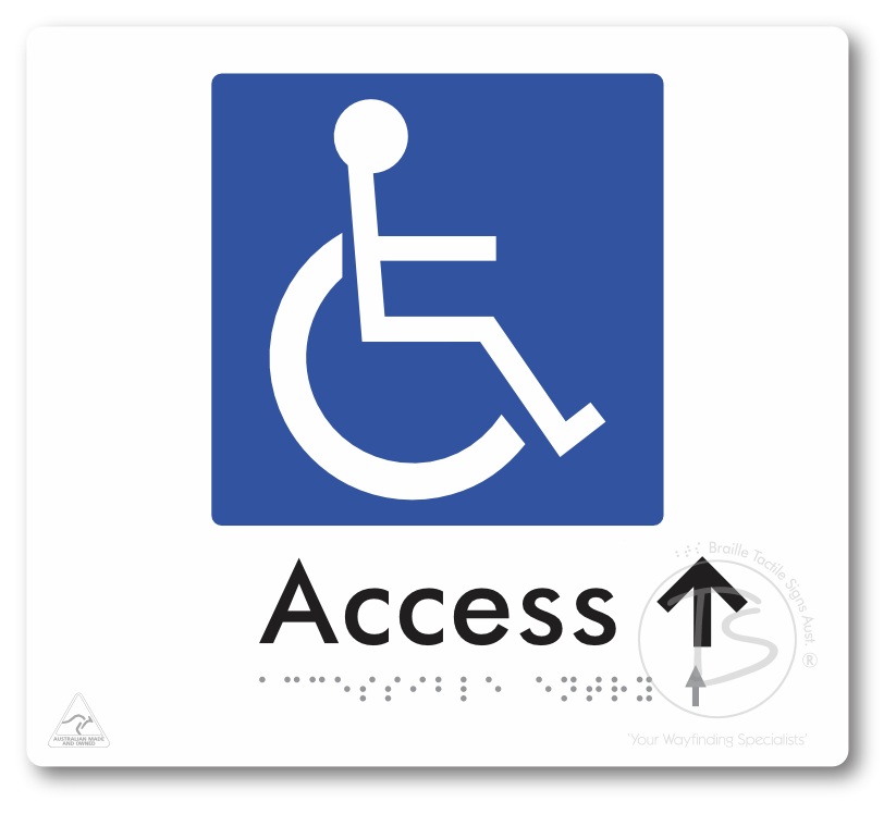 Accessible Entry with Small Directional Arrow