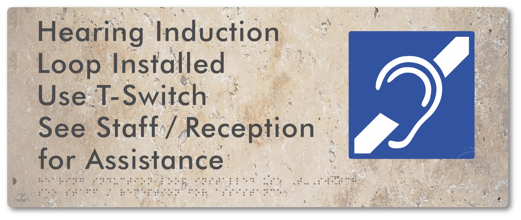 Hearing Induction Loop Installed Use T-Switch. See Staff / Reception for Assistance