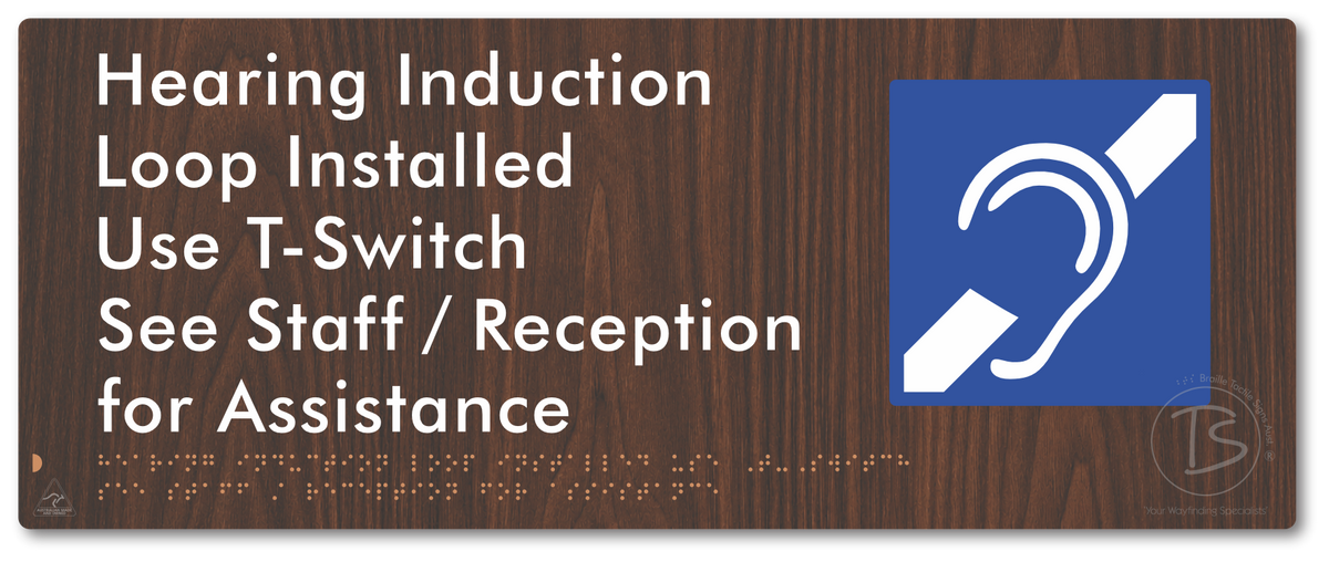 Hearing Induction Loop Installed Use T-Switch. See Staff / Reception for Assistance