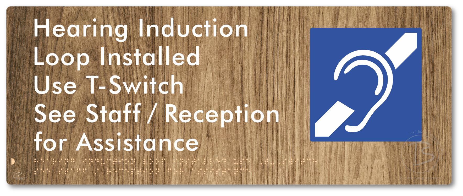 Hearing Induction Loop Installed Use T-Switch. See Staff / Reception for Assistance