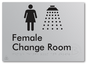 Female Change Room and Shower - Braille Tactile Signs Aust.
