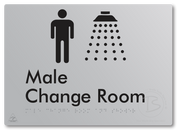Male Change Room and Shower - Braille Tactile Signs Aust.